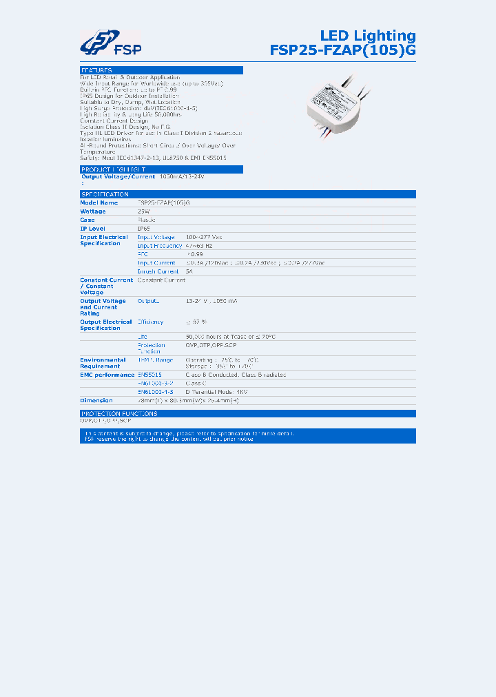 FSP25-FZAP105G_8993227.PDF Datasheet