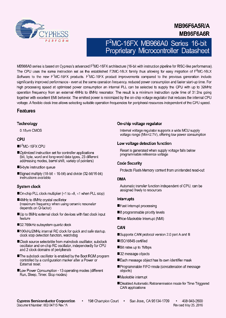 MB96F6A5ABPMC-GSE1_8993751.PDF Datasheet