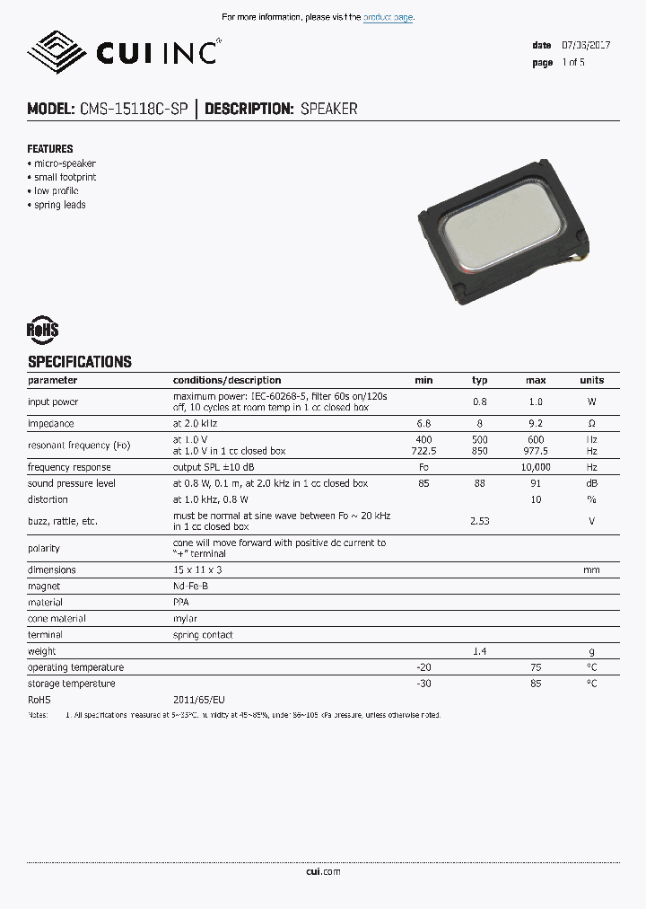 CMS-15118C-SP_8994602.PDF Datasheet