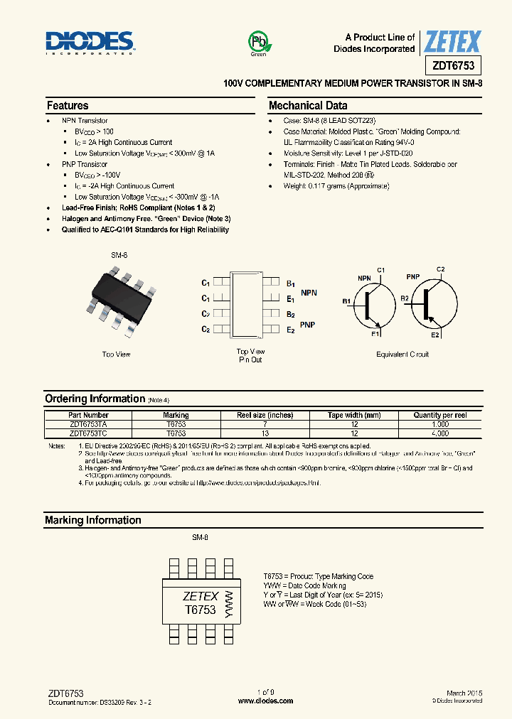 ZDT6753TA_8995030.PDF Datasheet