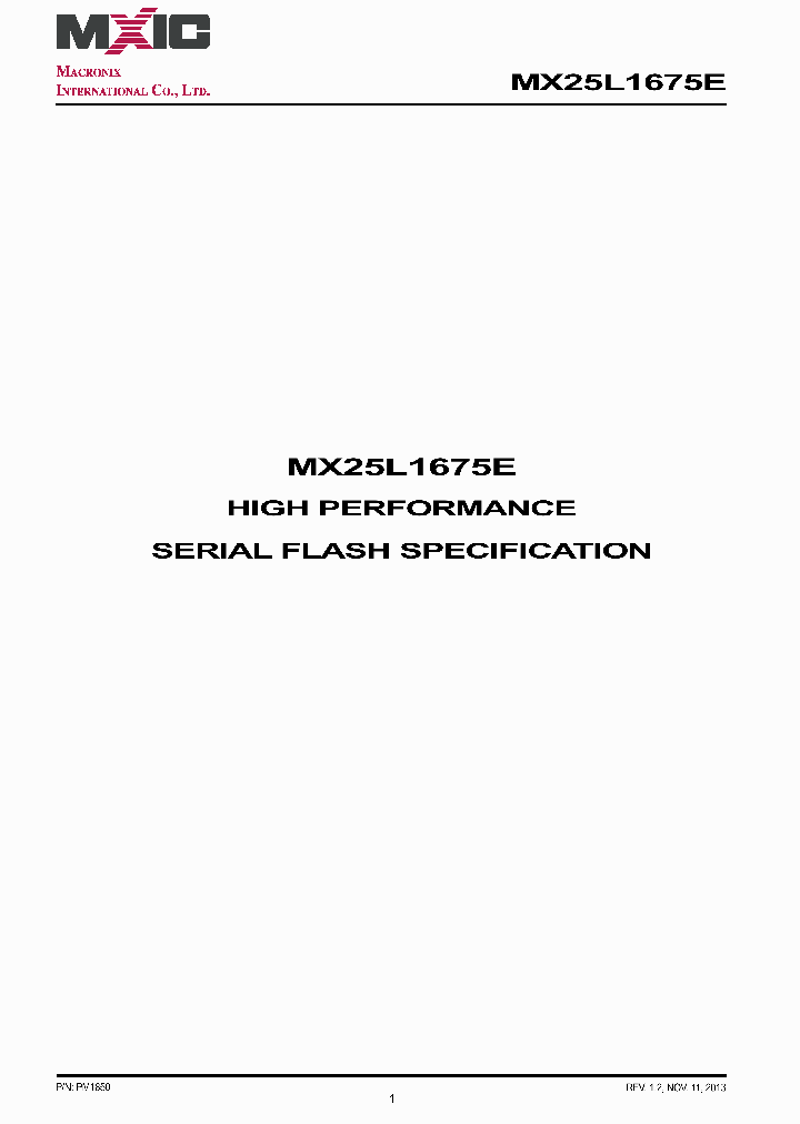 MX25L1675E_8995267.PDF Datasheet