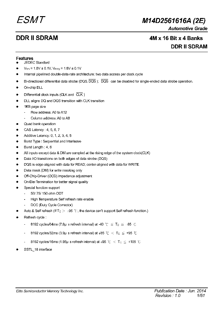 M14D2561616A-2E_8995737.PDF Datasheet
