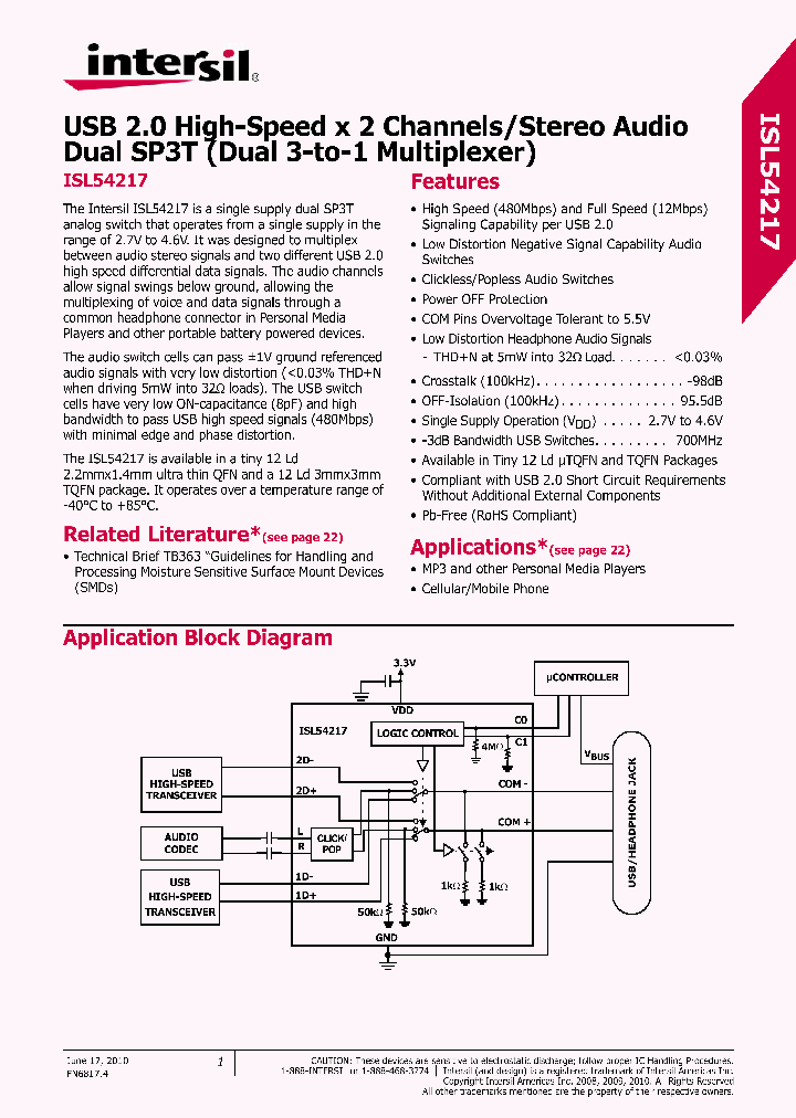 ISL54217EVAL1Z_8995747.PDF Datasheet