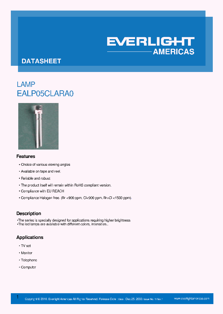 EALP05CLARA0_8996053.PDF Datasheet