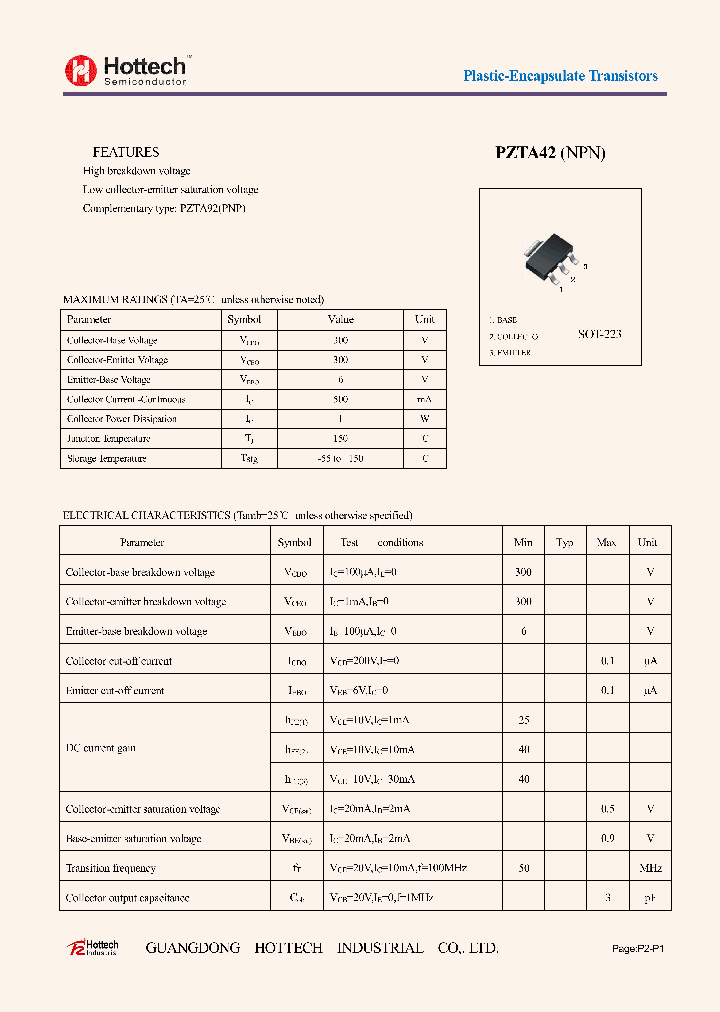 PZTA42_8996330.PDF Datasheet