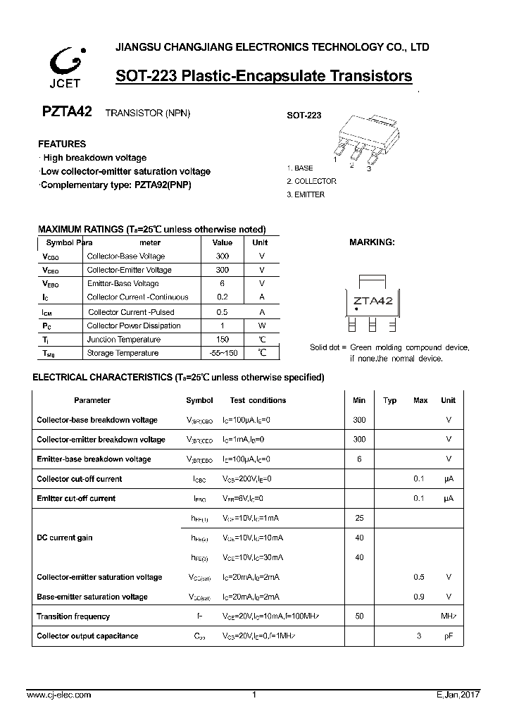 PZTA42_8996331.PDF Datasheet