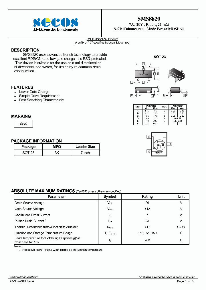 SMS8820_8996234.PDF Datasheet