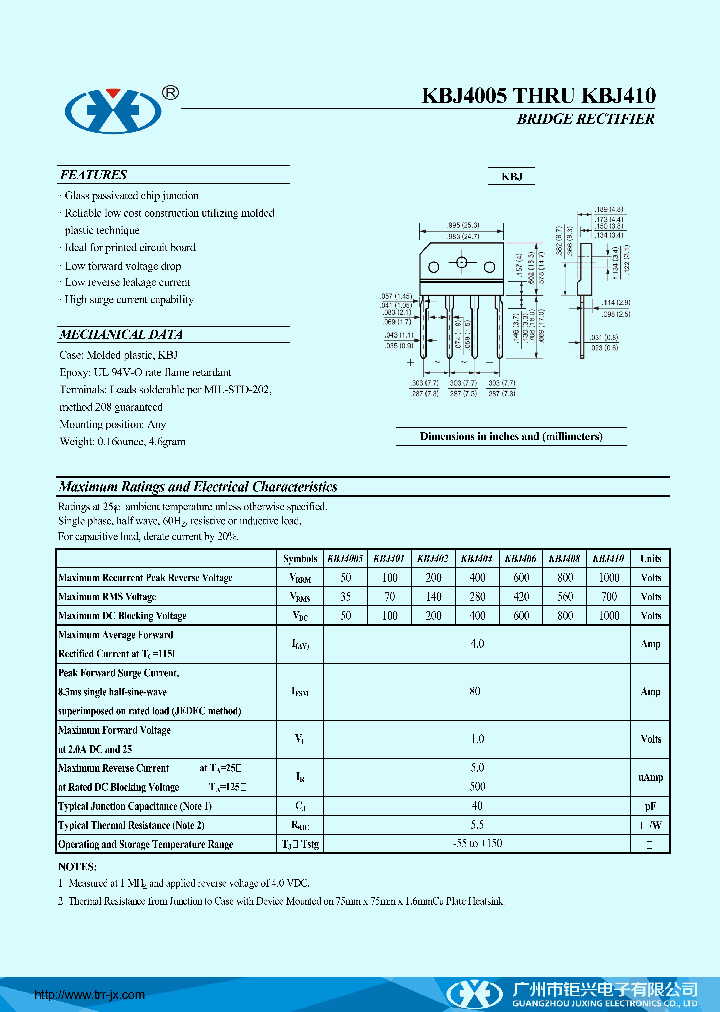 KBJ4005_8996290.PDF Datasheet