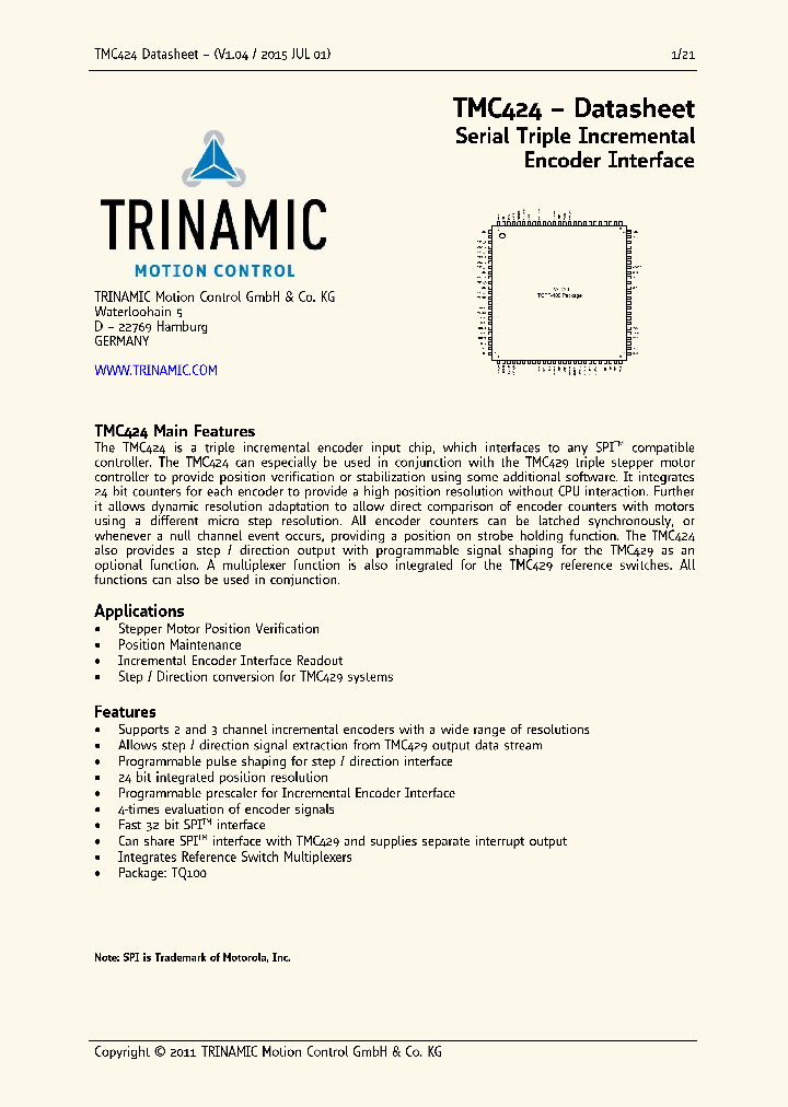TMC424_8996755.PDF Datasheet