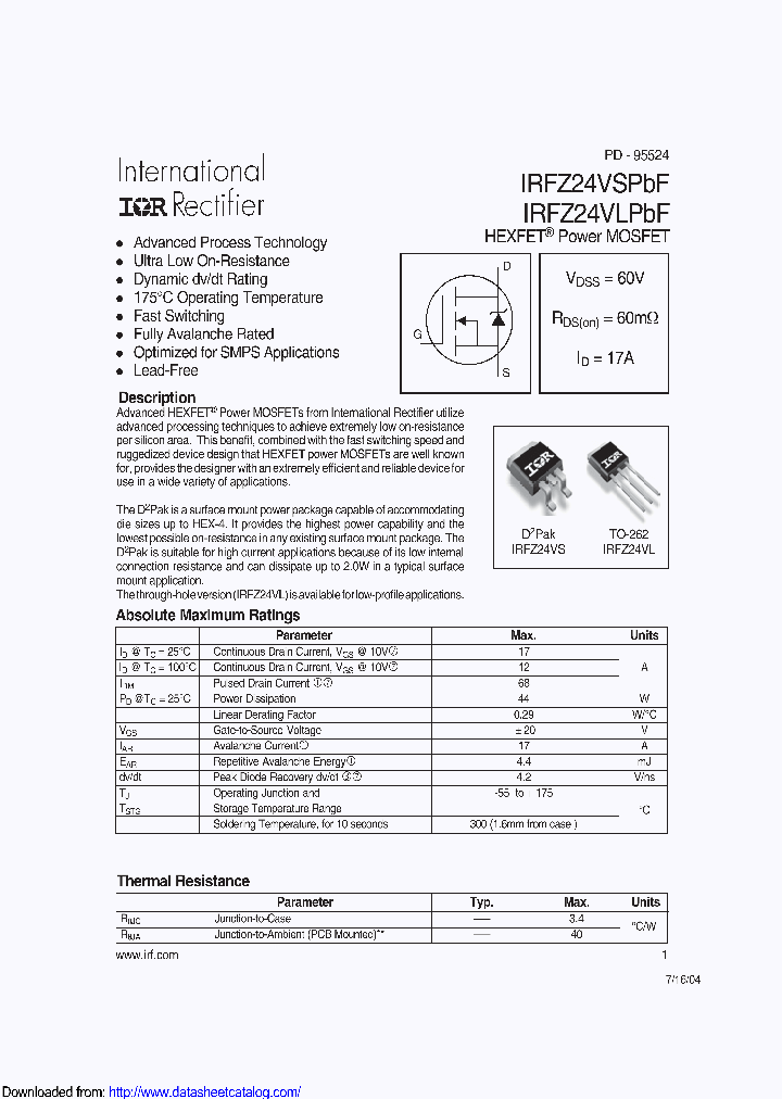 IRFZ24VLPBF_8998075.PDF Datasheet