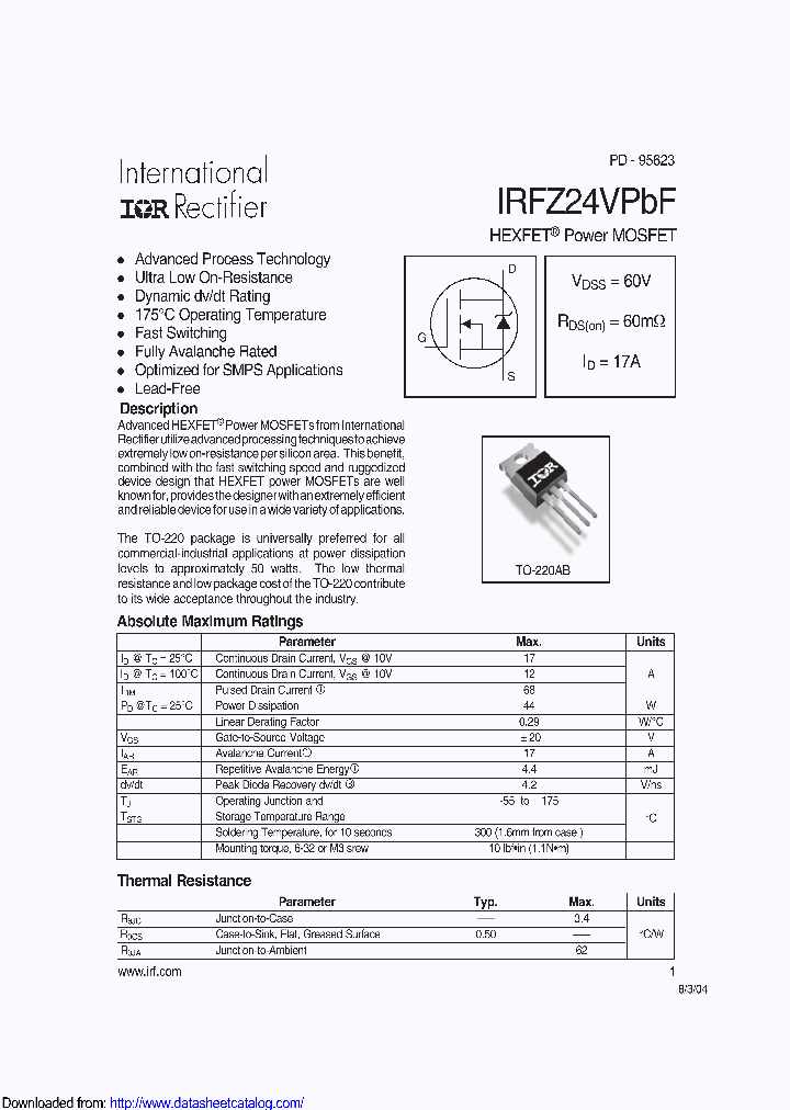 IRFZ24VPBF_8998076.PDF Datasheet