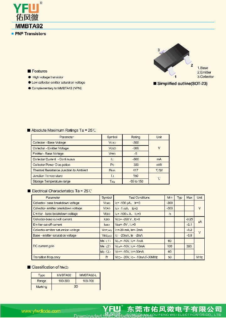 MMBTA92-SOT23_8998839.PDF Datasheet