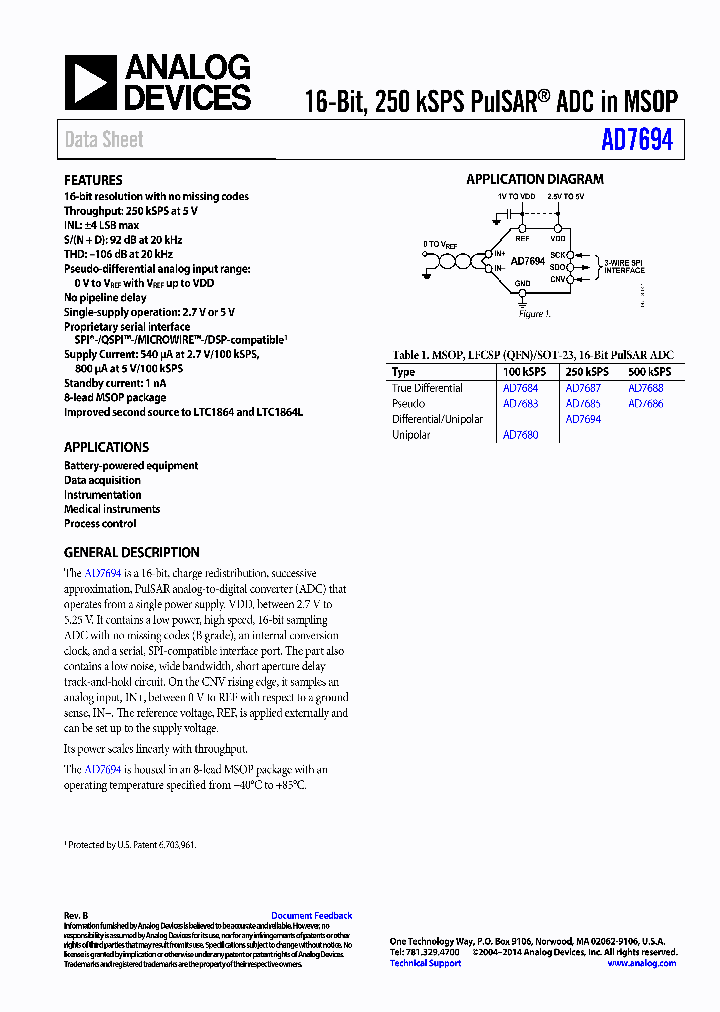 AD7694ARMZRL7_8998992.PDF Datasheet