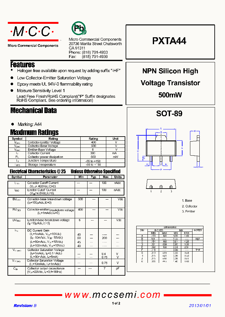 PXTA44_8999184.PDF Datasheet