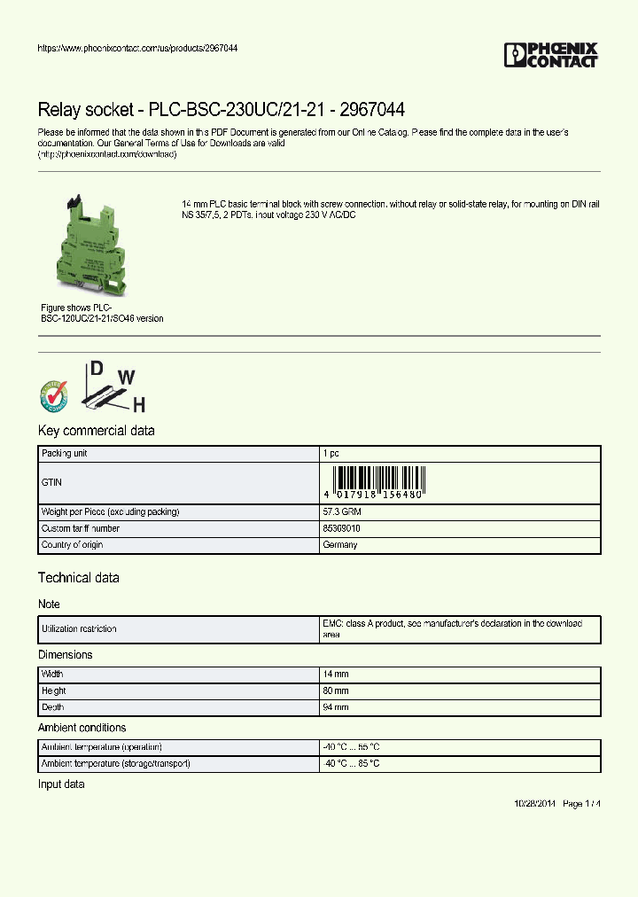 PLC-BSC-230UC_8999623.PDF Datasheet