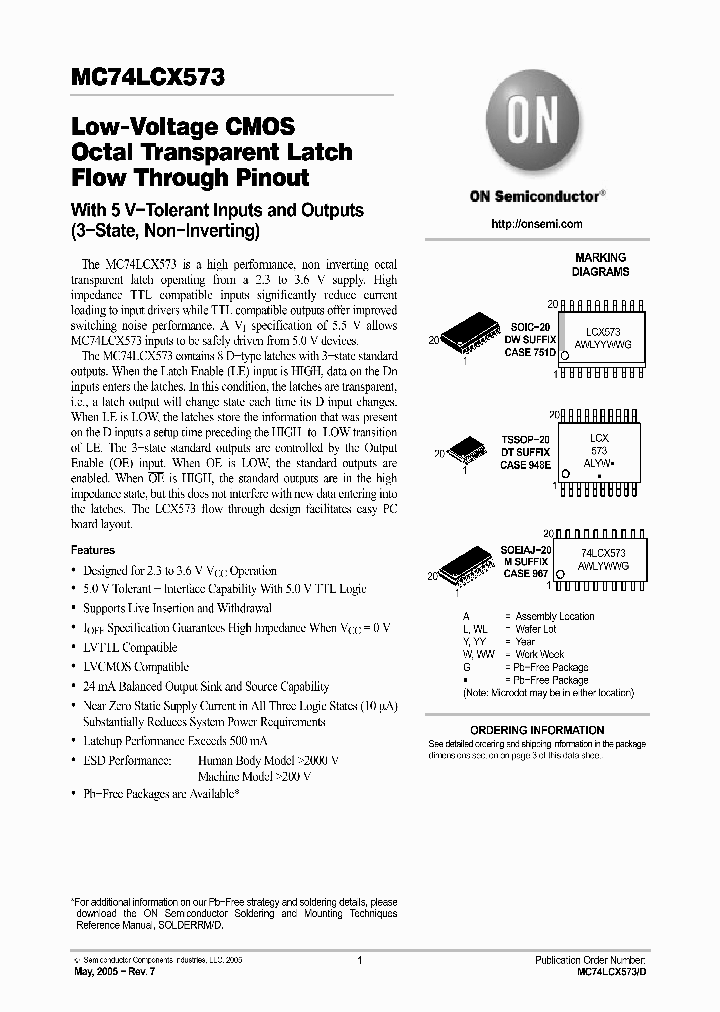 MC74LCX573-05_8999880.PDF Datasheet