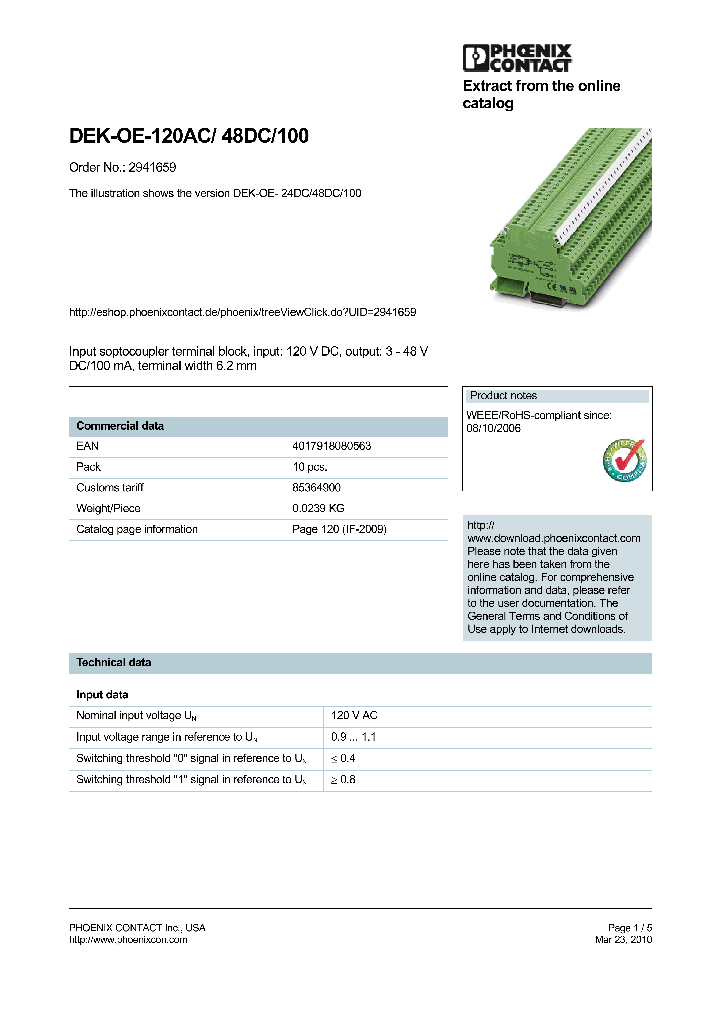 DEK-OE-120AC_9000145.PDF Datasheet