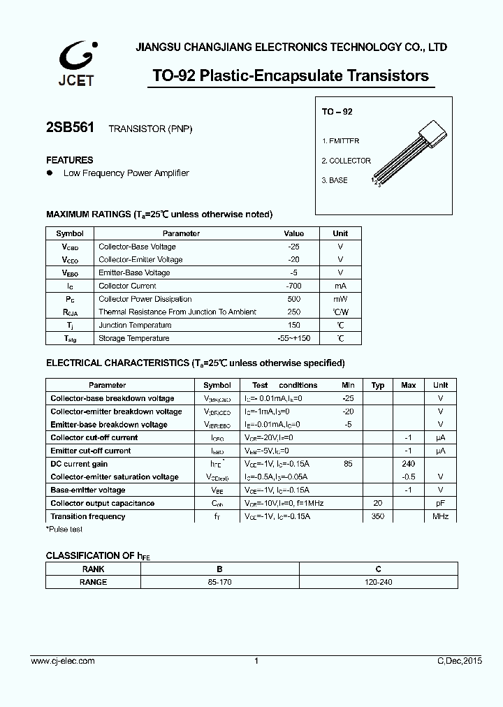 2SB561_9000679.PDF Datasheet