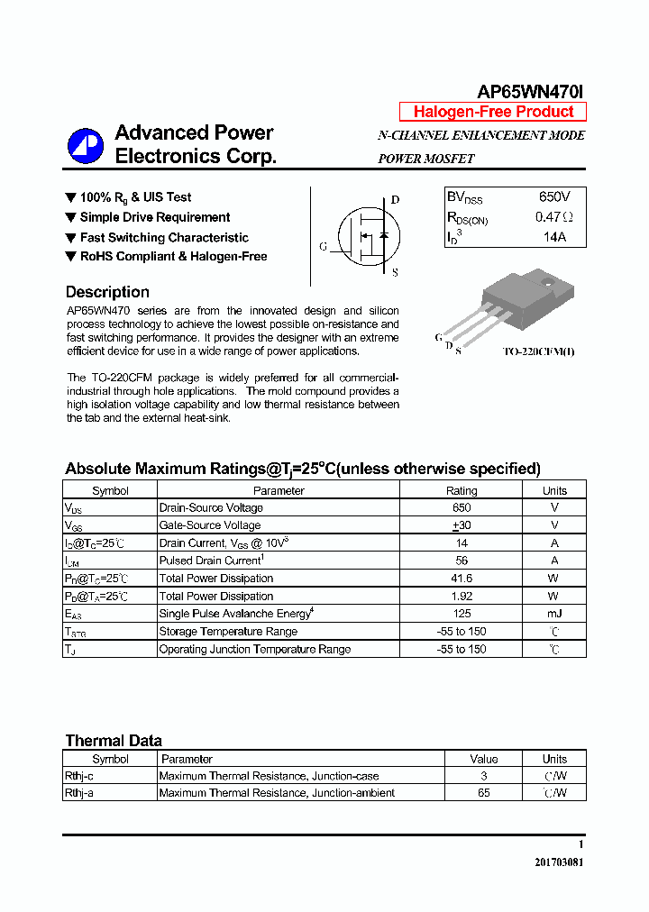 AP65WN470I_9000978.PDF Datasheet