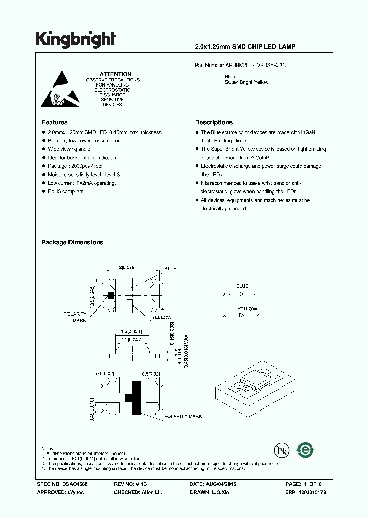 APHBM2012LVBDSYKJ3C_9001163.PDF Datasheet