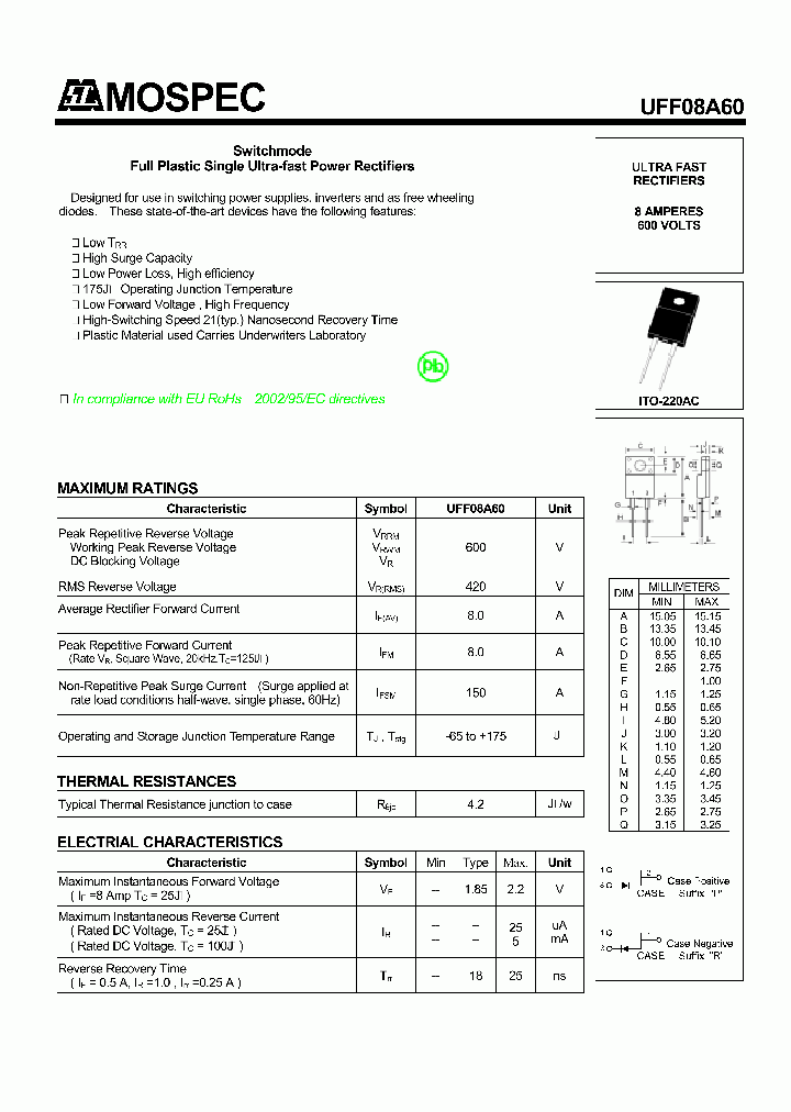 UFF08A60_9001448.PDF Datasheet