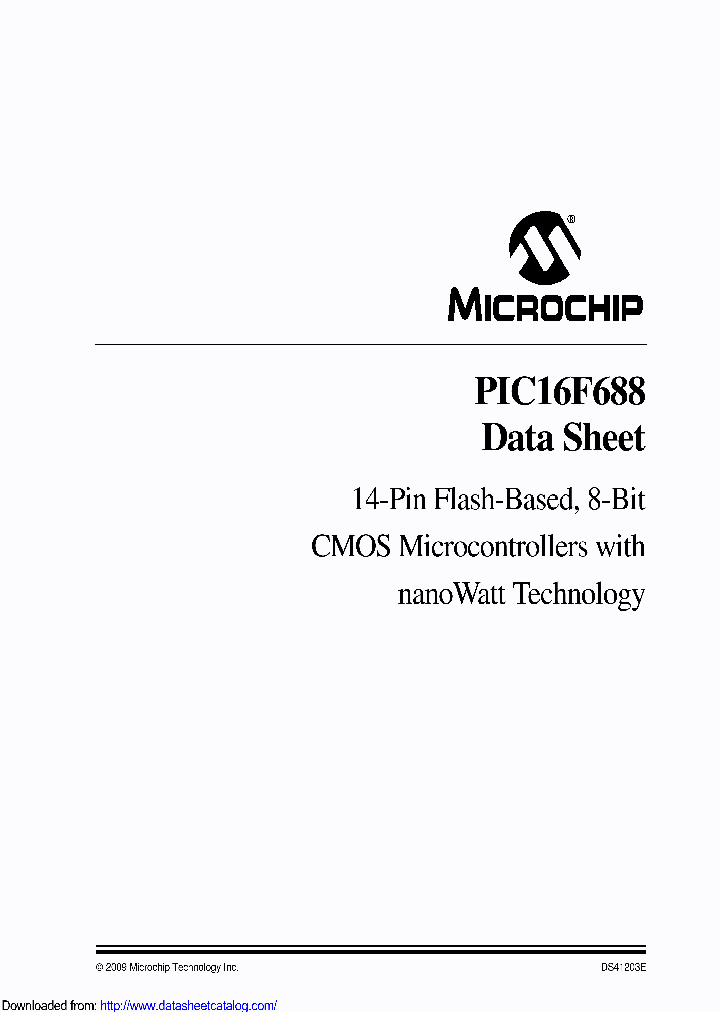 PIC16F688-ISLGVAO_9003215.PDF Datasheet