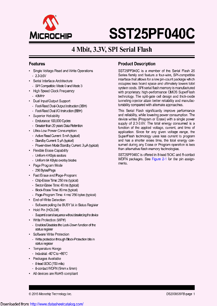 SST25PF040C-40IMF18GVAO_9003220.PDF Datasheet