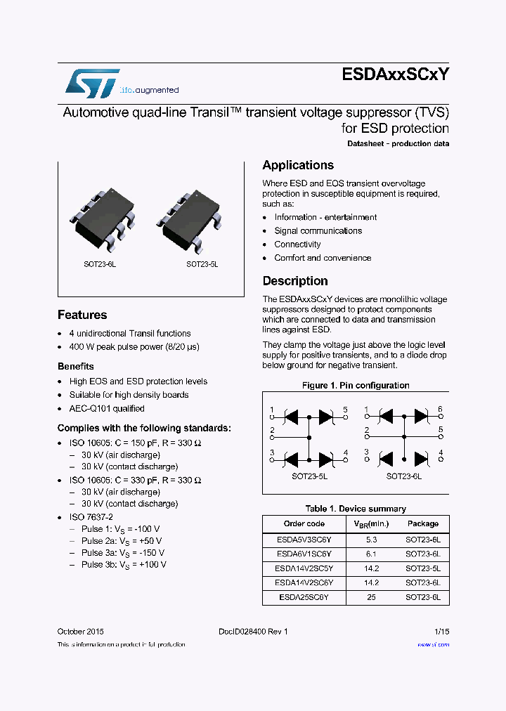 ESDA14V2SC6Y_9003299.PDF Datasheet