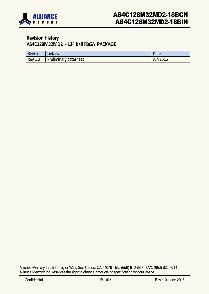 AS4C128M32MD2-18BCN_9003655.PDF Datasheet