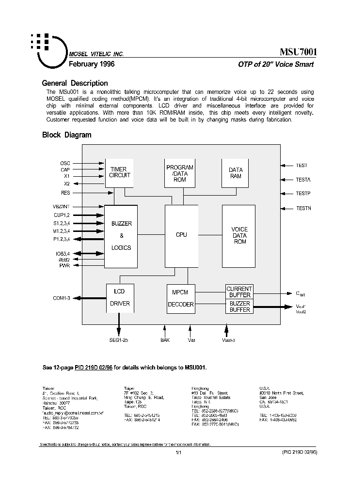 MSU7001_9003915.PDF Datasheet