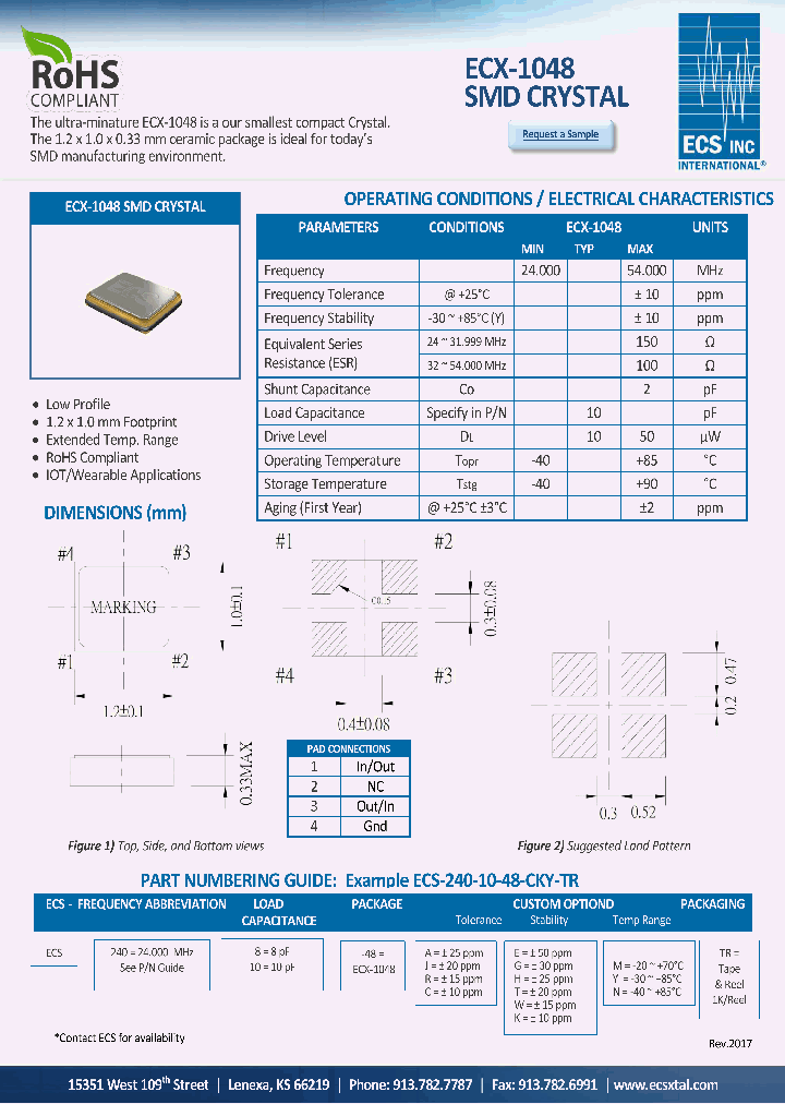ECS-240-10-48-AHY-TR_9003874.PDF Datasheet