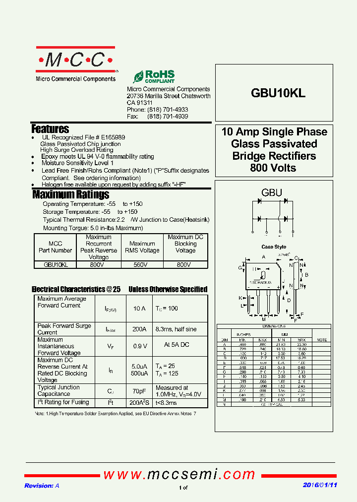 GBU10KL_9003879.PDF Datasheet