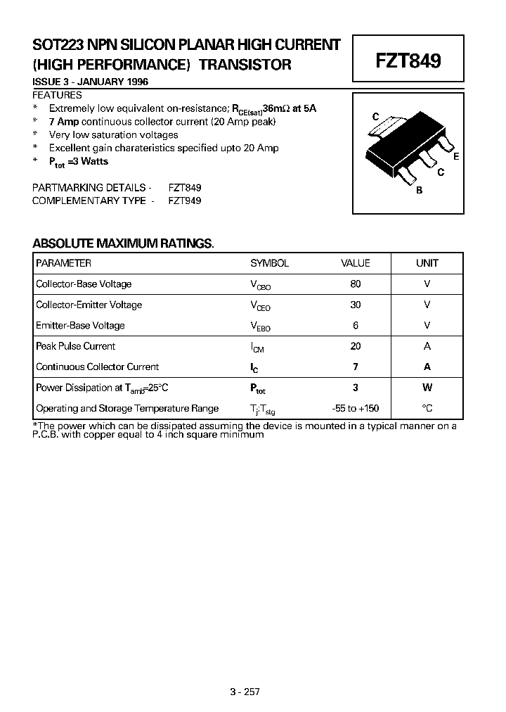 FZT849_9004134.PDF Datasheet