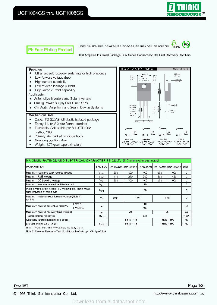 UGF1004GS_9004119.PDF Datasheet