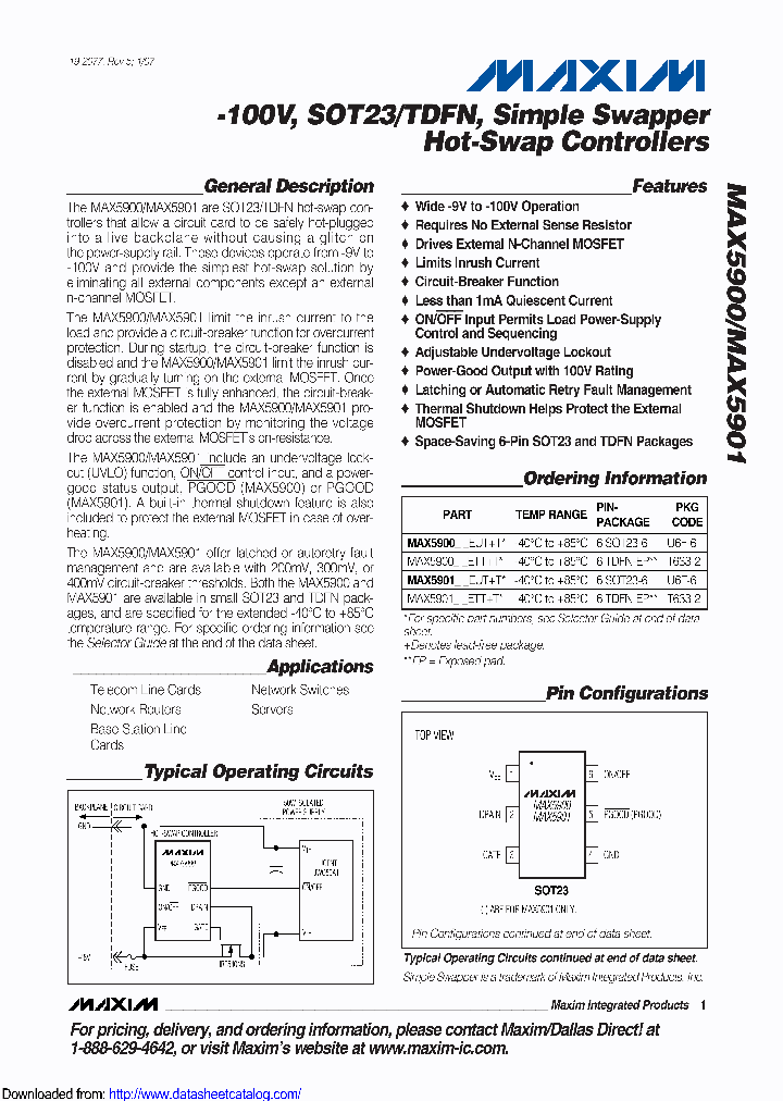 MAX5900LAEUT_9004790.PDF Datasheet