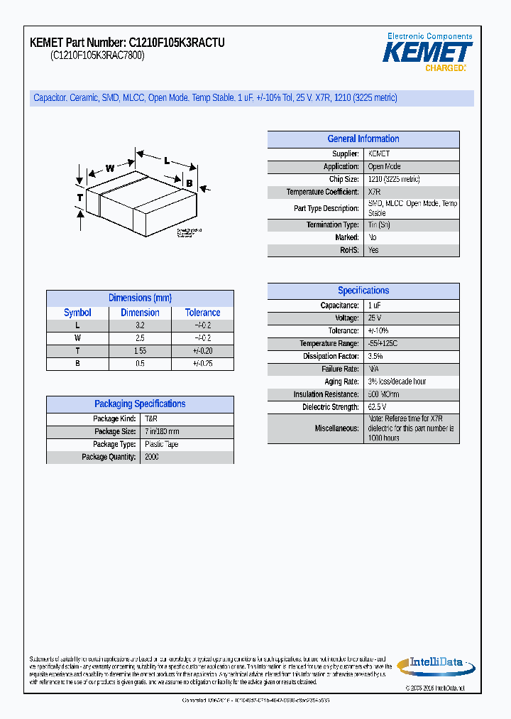 C1210F105K3RACTU_9004941.PDF Datasheet