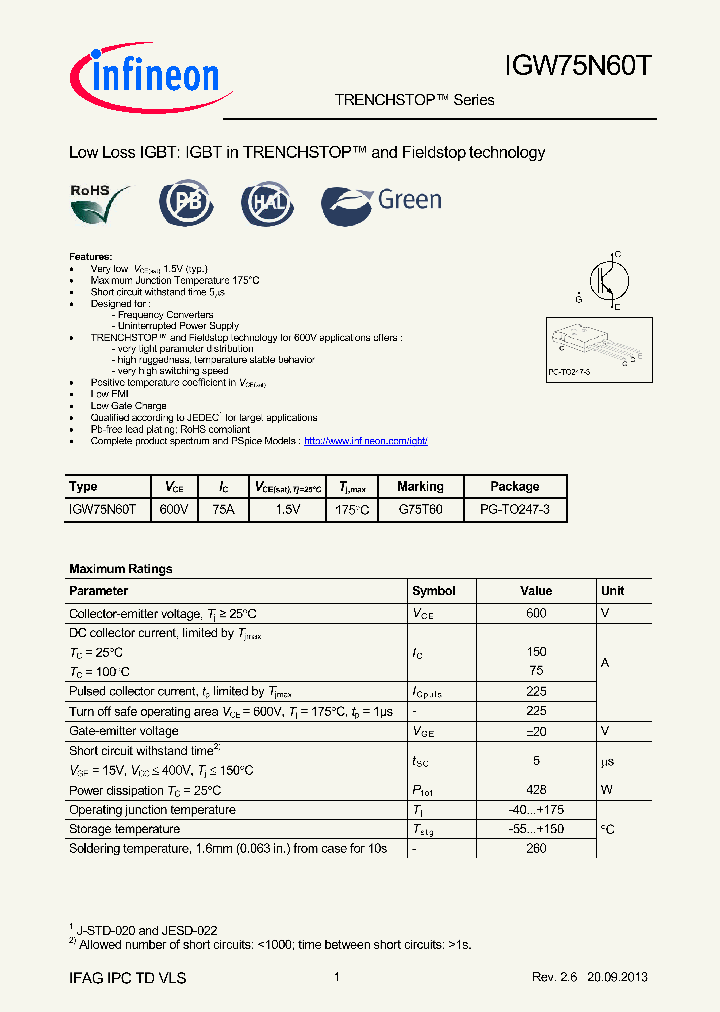 IGW75N60T_9005007.PDF Datasheet