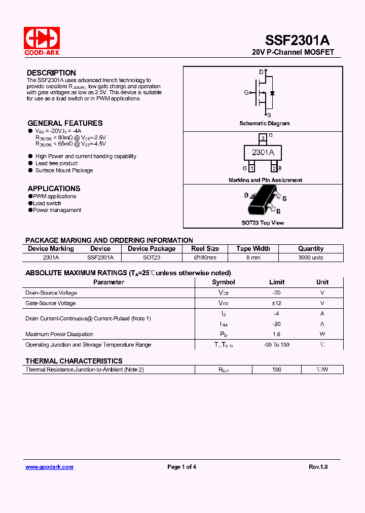 SSF2301A_9005272.PDF Datasheet