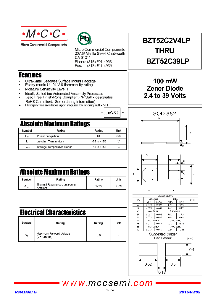BZT52C5V1LP_9005785.PDF Datasheet