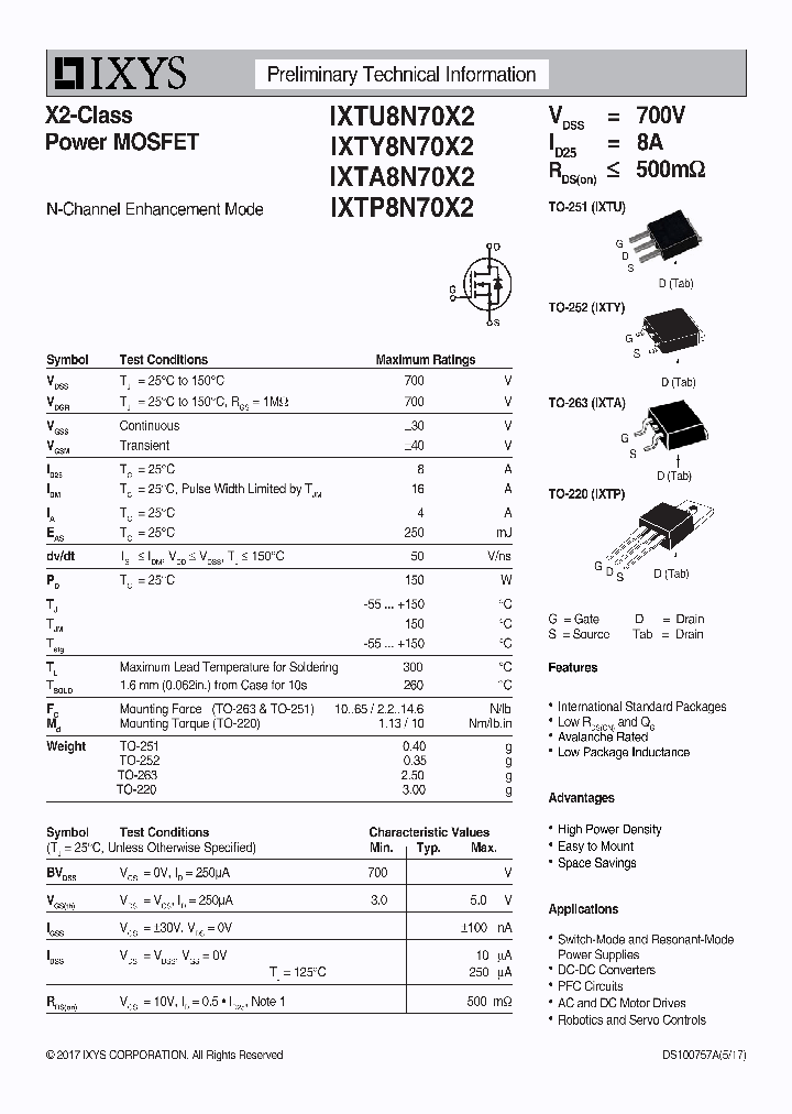 IXTA8N70X2_9005807.PDF Datasheet