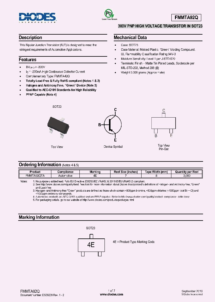 FMMTA92Q_9006123.PDF Datasheet