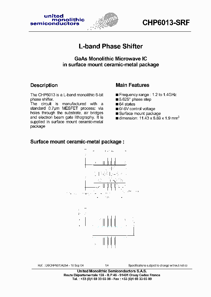 CHP6013-SRF_9006182.PDF Datasheet