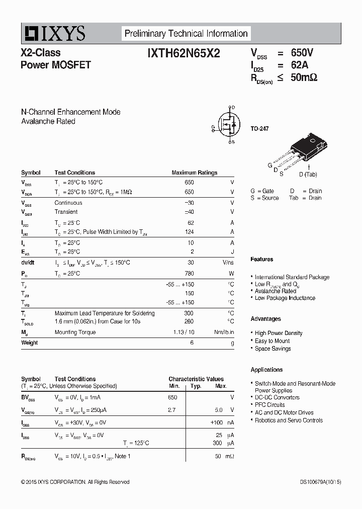 IXTH62N65X2_9007171.PDF Datasheet