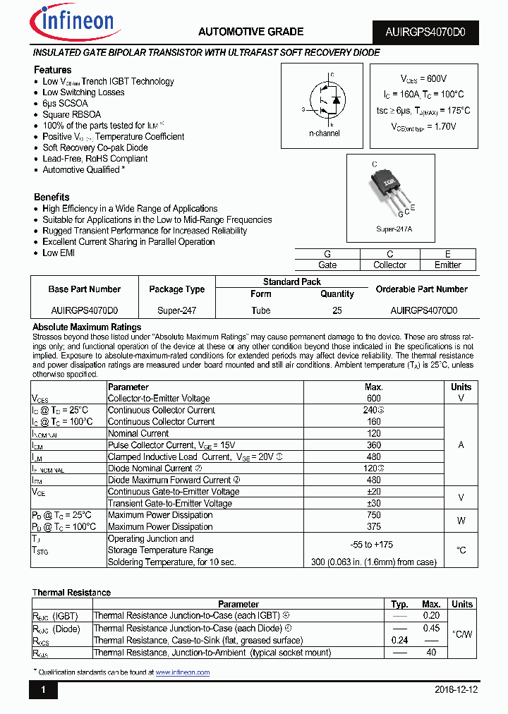 AUIRGPS4070D0_9007366.PDF Datasheet