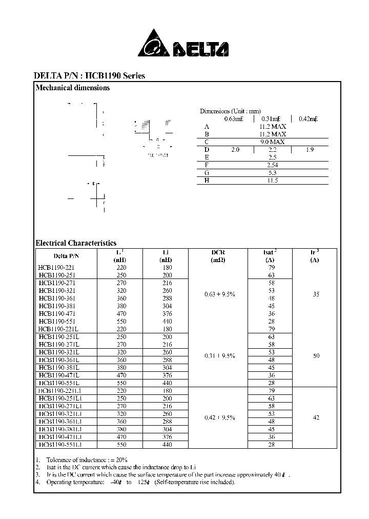 HCB1190-251L1_9007675.PDF Datasheet