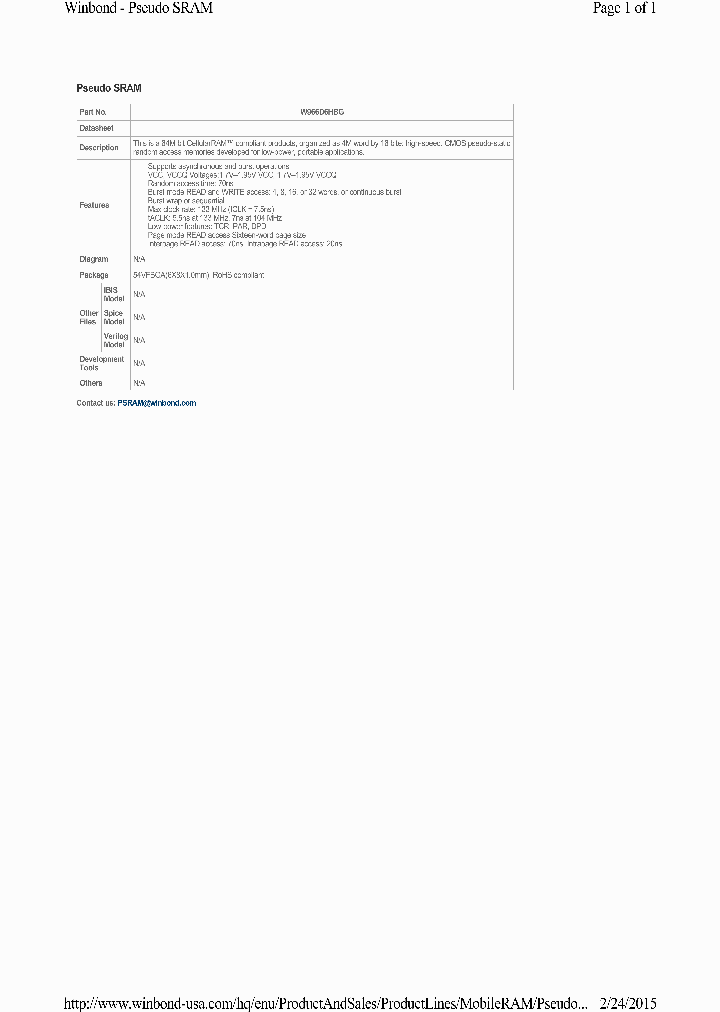 W966D6HBGX7I-TR_9008307.PDF Datasheet
