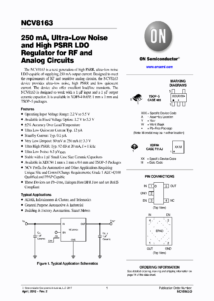 NCV8163AMX270TBG_9008571.PDF Datasheet