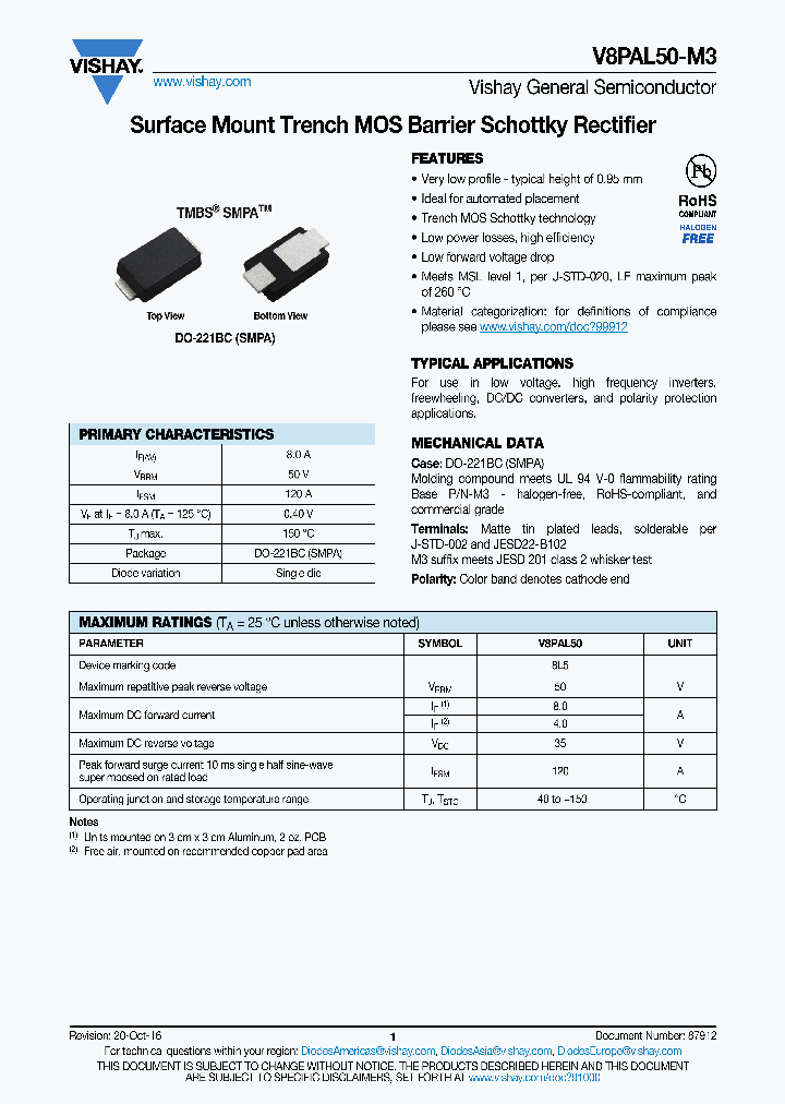 V8PAL50-M3_9008635.PDF Datasheet