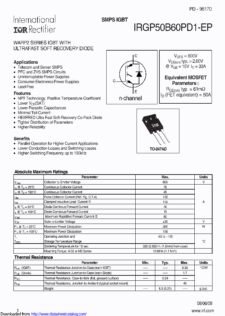 IRGP50B60PD1-E_9008746.PDF Datasheet