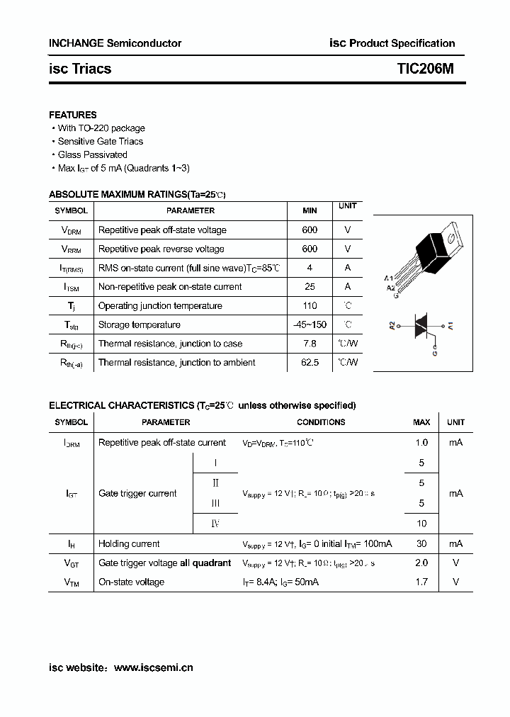 TIC206M_9008700.PDF Datasheet